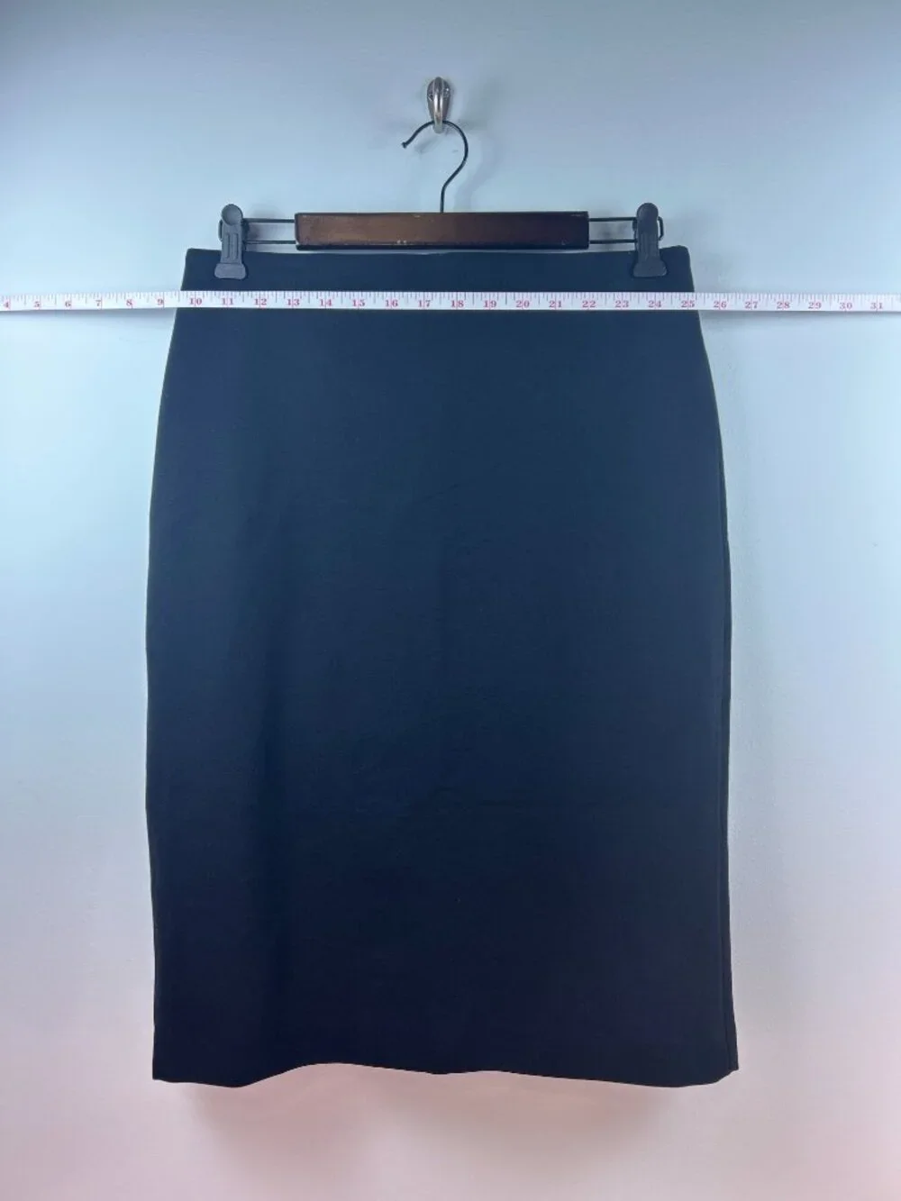 Spanx Black Ponte Pencil Skirt with Back Zip Size L